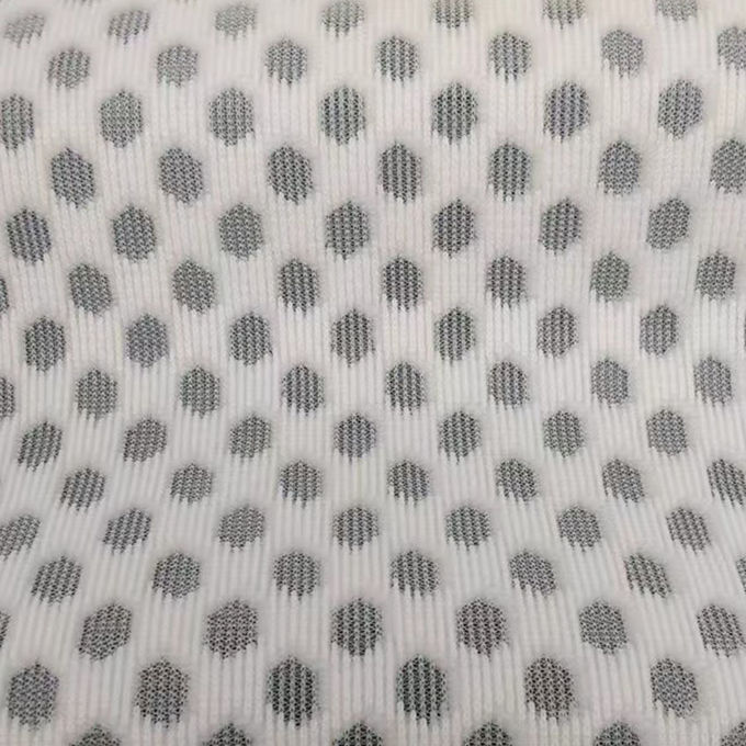 Tejido de malla de poliéster blanco de malla de poliéster reciclado 430gm 3