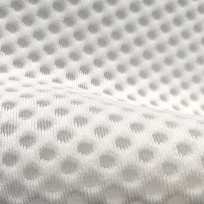Tejido de malla de poliéster blanco de malla de poliéster reciclado 430gm 0