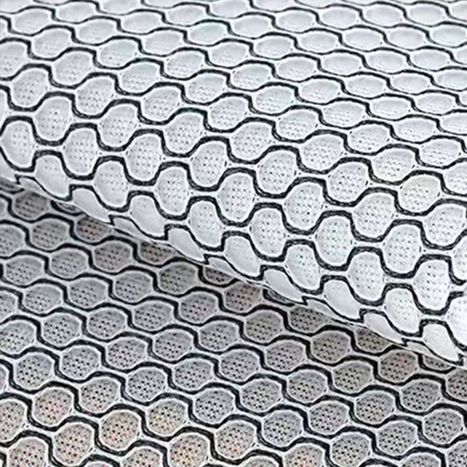 Tejido de malla de aire teñido 3d Tejido de malla de aire transpirable de punto 3mm 0